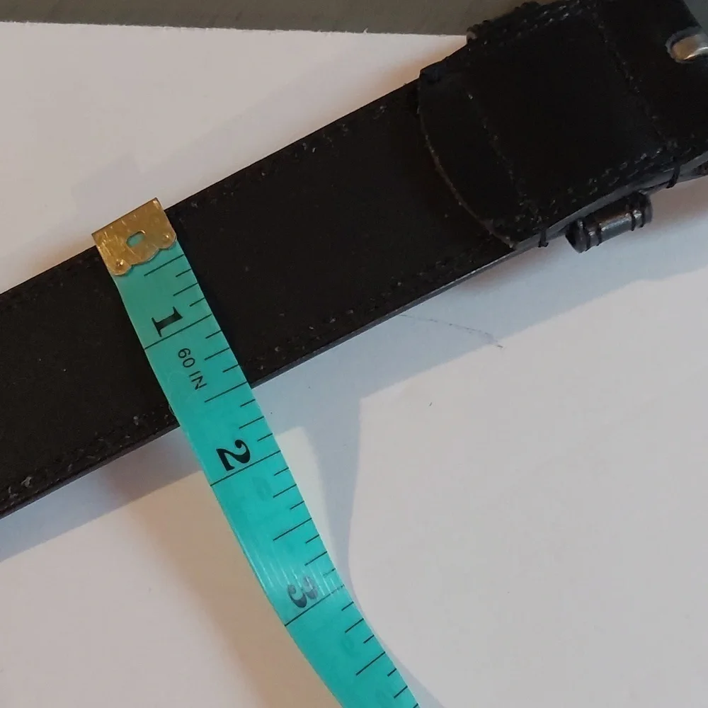 Dickies Mens Black Genuine Leather Stainless Buckle BIG Man's PLUS Belt Sz.44